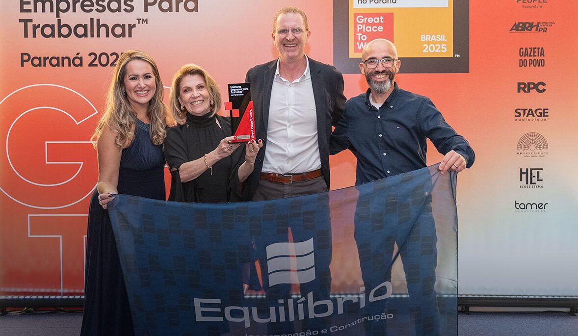 Construtora Equilíbrio é reconhecida como um dos melhores lugares para trabalhar no Brasil pelo terceiro ano consecutivo
